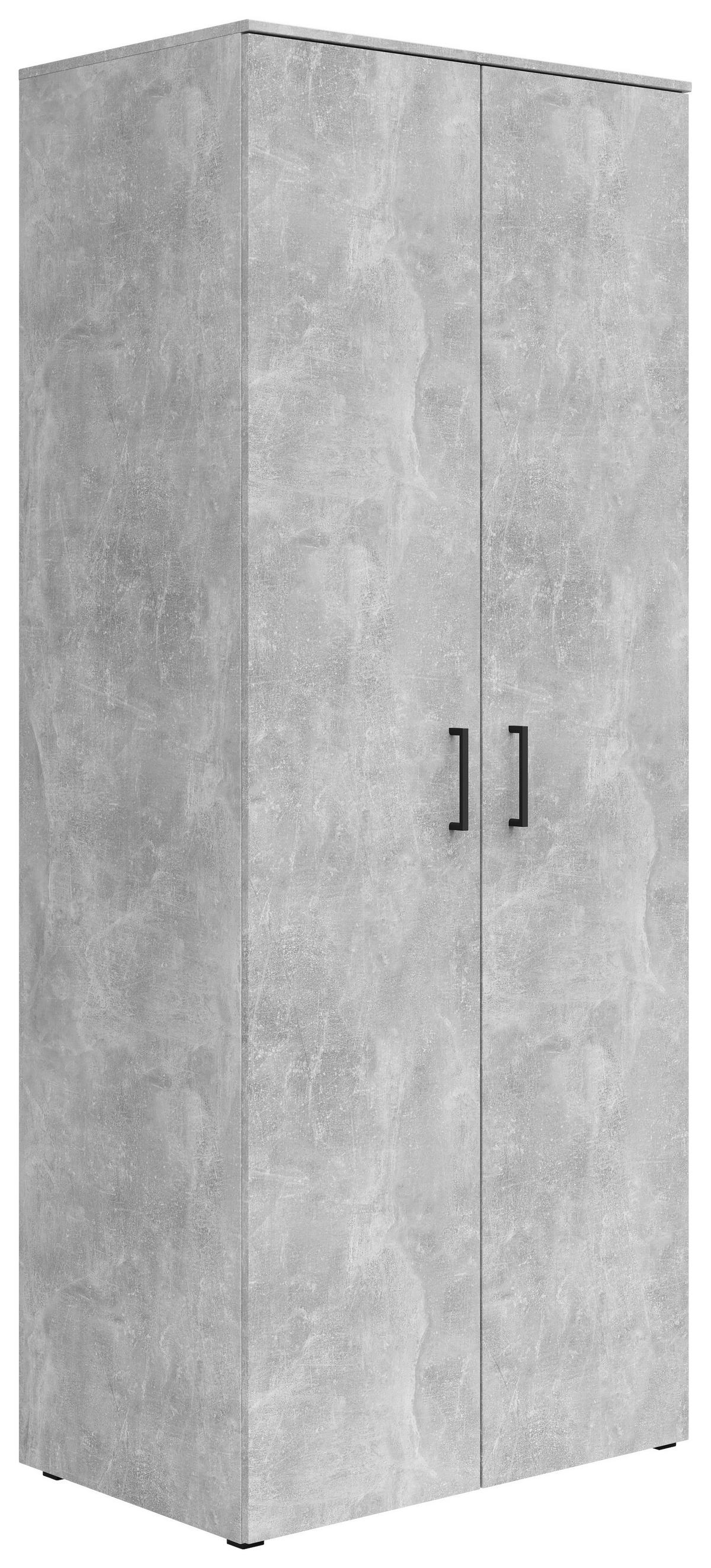 Schrank Multi-Stauraum Typ 39 Beton Optik B/H/T: ca. 80x195x52 cm Multi-Stauraum Typ 39 - Beton (80,00/195,00/52,00cm)