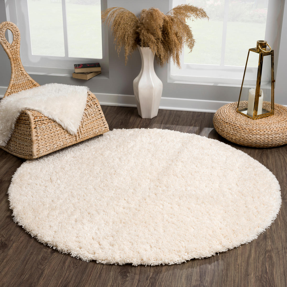 Sanat Teppich Porto creme B/L: ca. 120x120 cm Porto - creme (120,00/120,00cm) - Sanat