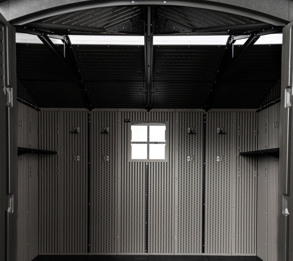 Lifetime Gerätehaus Ohio grau B/H/L: ca. 283,5x264,4x214,1 cm Ohio - grau (214,10/283,50/264,40cm) - Lifetime