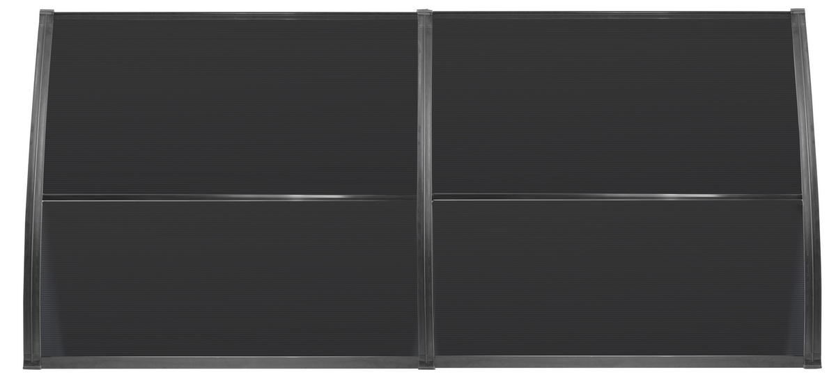 Brosplast Vordach schwarz B/H/L: ca. 240x23x105 cm Vordach_GRDNL003 - schwarz (105,00/240,00/23,00cm) - Brosplast