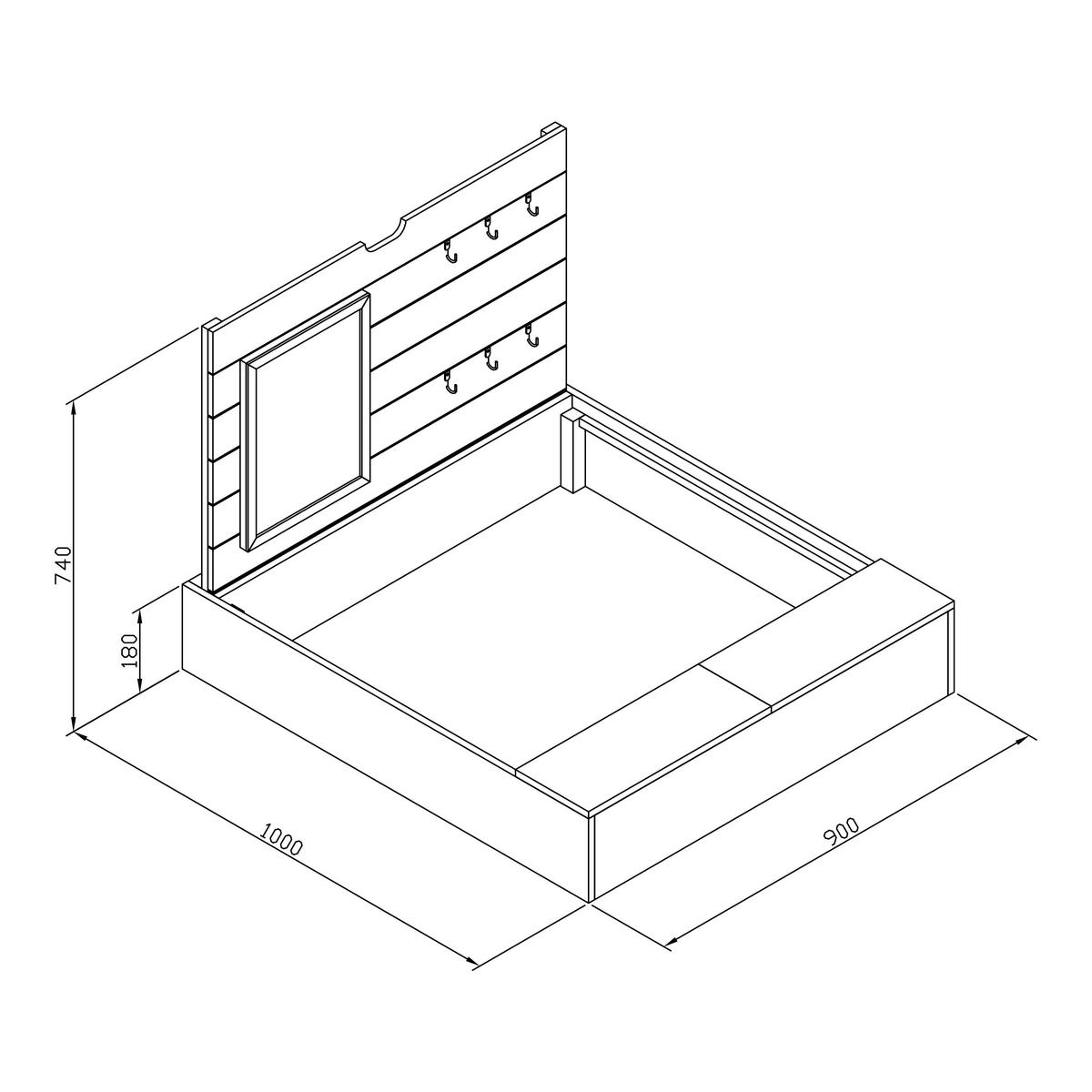 AXI Sandkasten Mandy grau B/H/T: ca. 90x74x100 cm Mandy - braun/gelb (90,00/74,00/100,00cm) - AXI