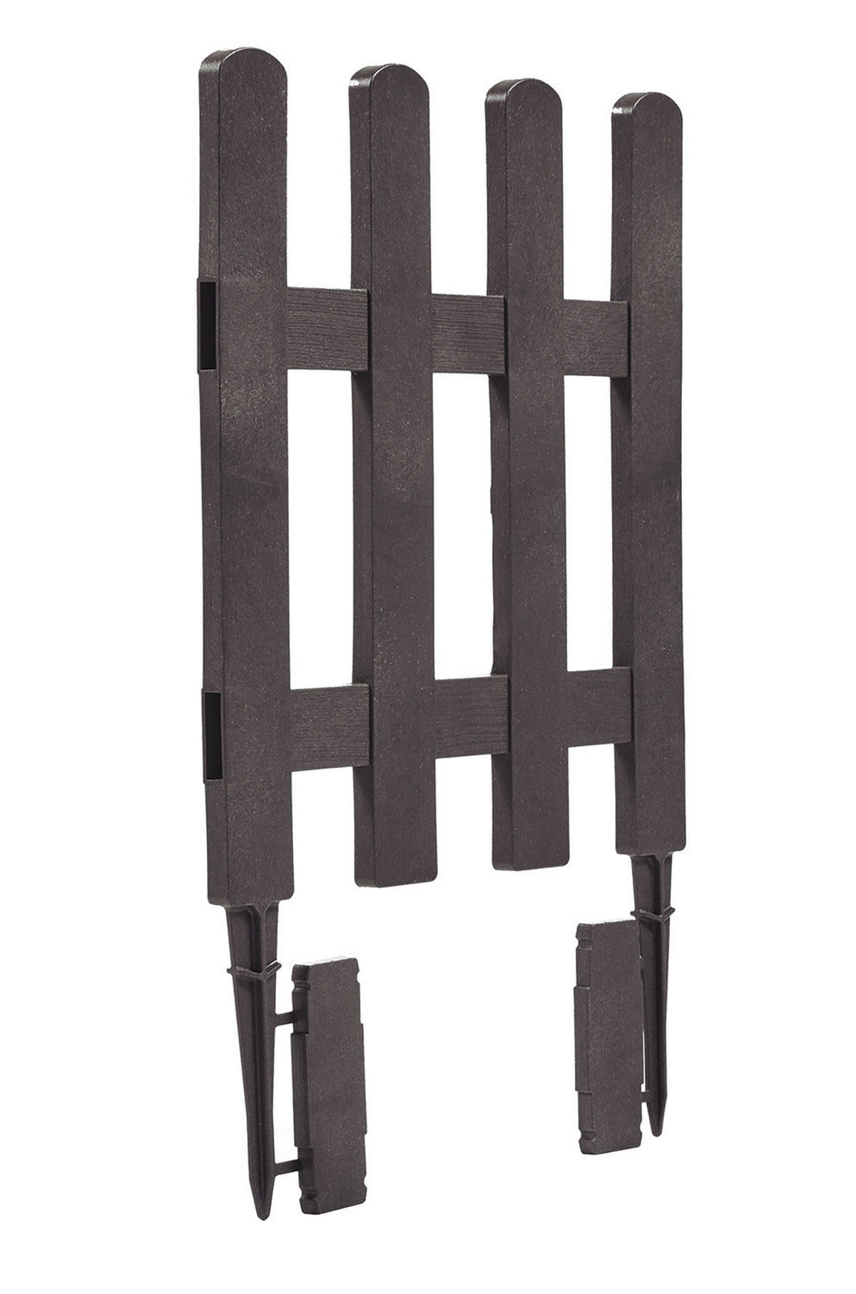 NORTENE Klick-Zaun anthrazit Kunststoff B/H/L: ca. 35x8x55 cm Mini-Zaun_Clickfence_5erPack - anthrazit (55,00/35,00/8,00cm) - NORTENE