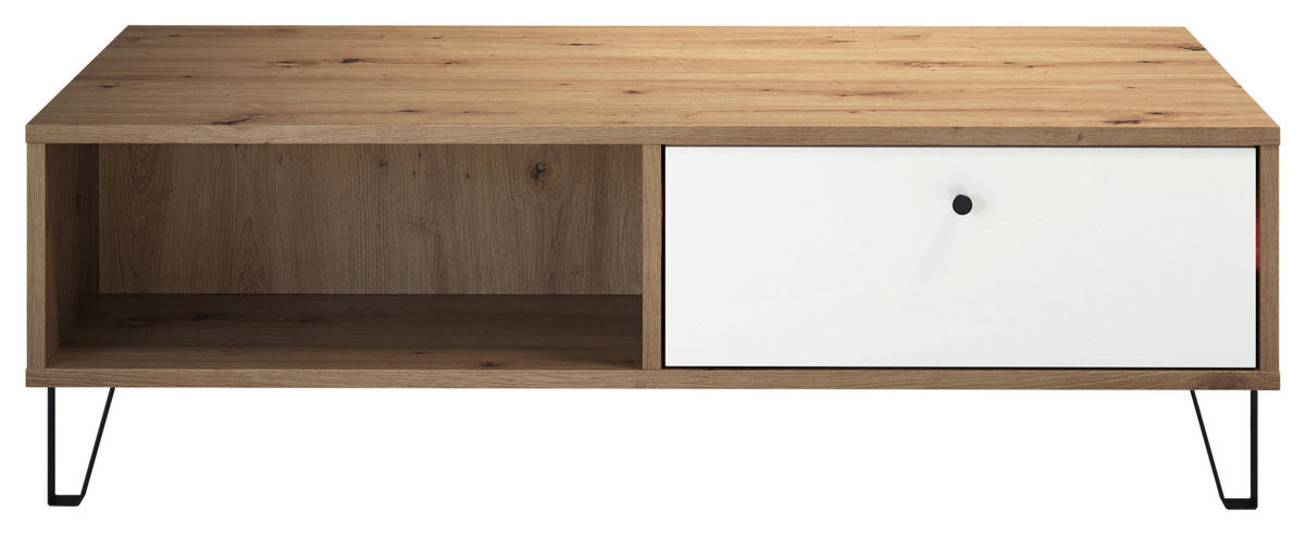 TV-Lowboard Touch Eiche Artisan Nachbildung weiß matt B/H/T: ca. 110x37x60 cm Touch - Eiche/weiß (110,00/37,00/60,00cm) - Trendteam