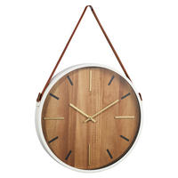 Wanduhr weiß Wanduhr - braun/weiß