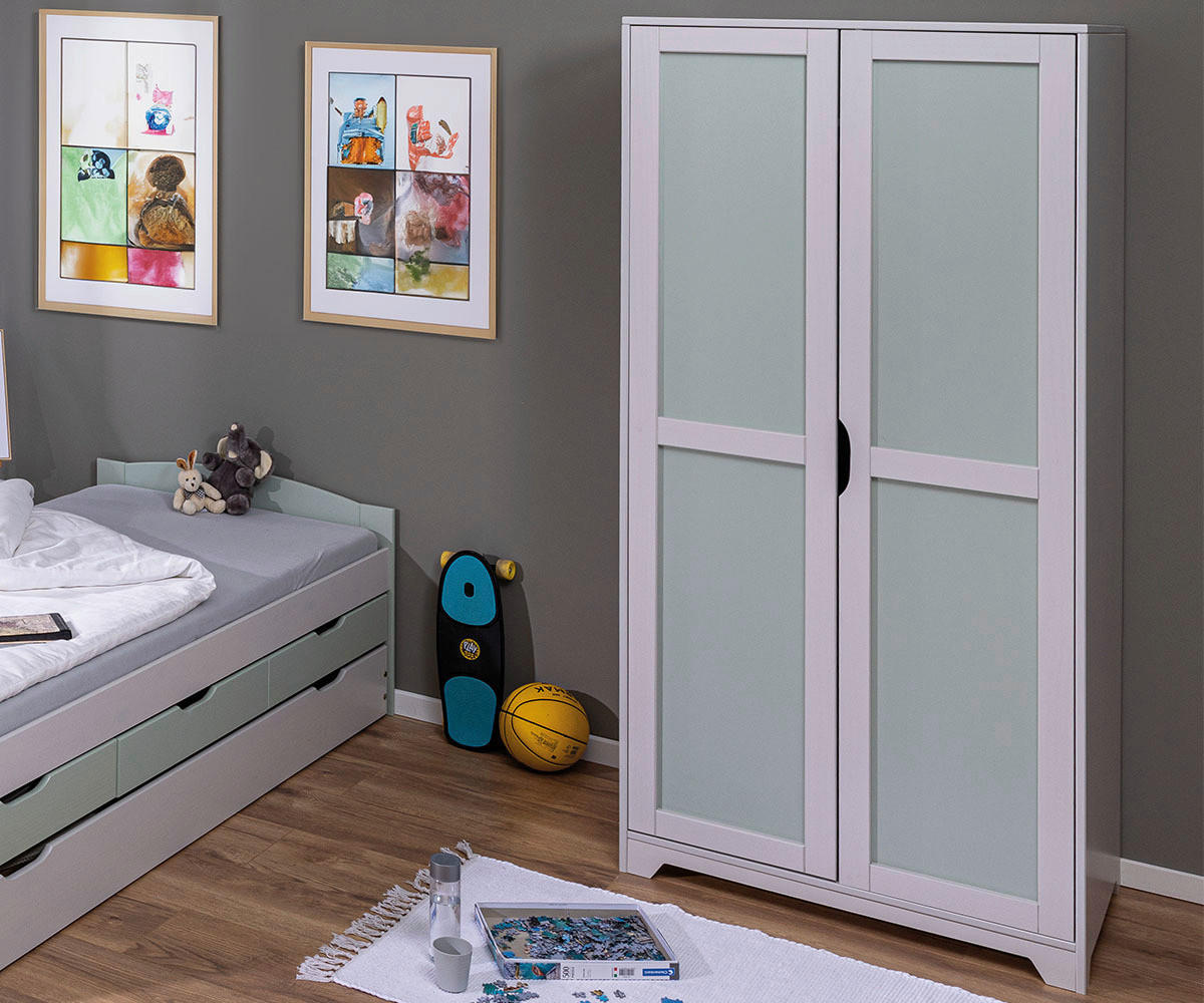 Kleiderschrank Prati Schrank salbei B/H/L: ca. 59,5x205x92 cm Prati Schrank - salbei (92,00/59,50/205,00cm) - Inter Link