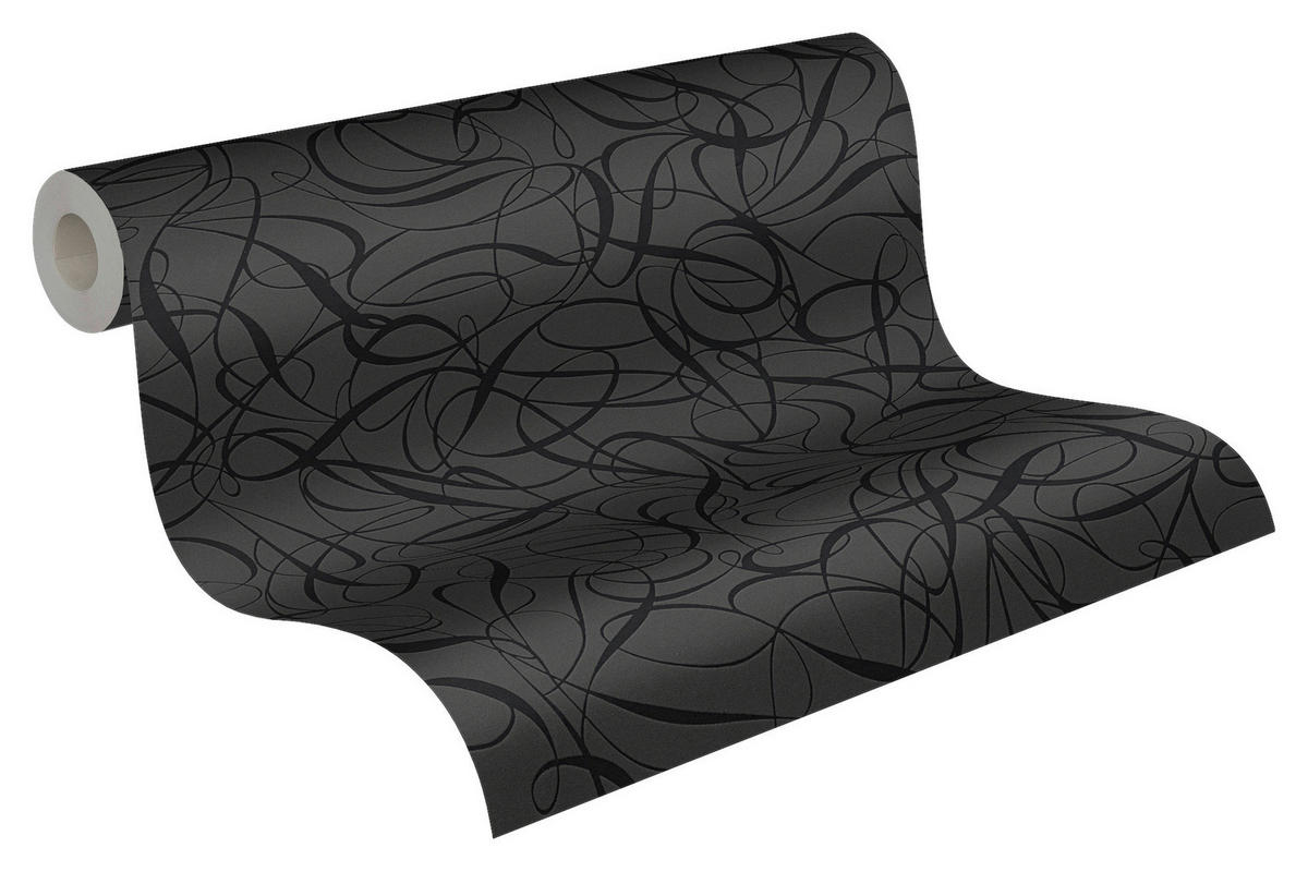 A.S.Creation Vliestapete Black is Beautiful Grafik schwarz B/L: ca. 53x1005 cm Black is Beautiful - schwarz (53,00/1005,00cm) - A.S.Creation