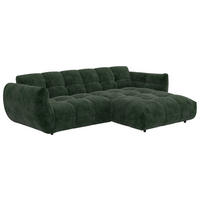 Ecksofa Panda grün Microfaser B/H/T: ca. 280x81x178 cm Panda - schwarz/grün (280,00/81,00/178,00cm)