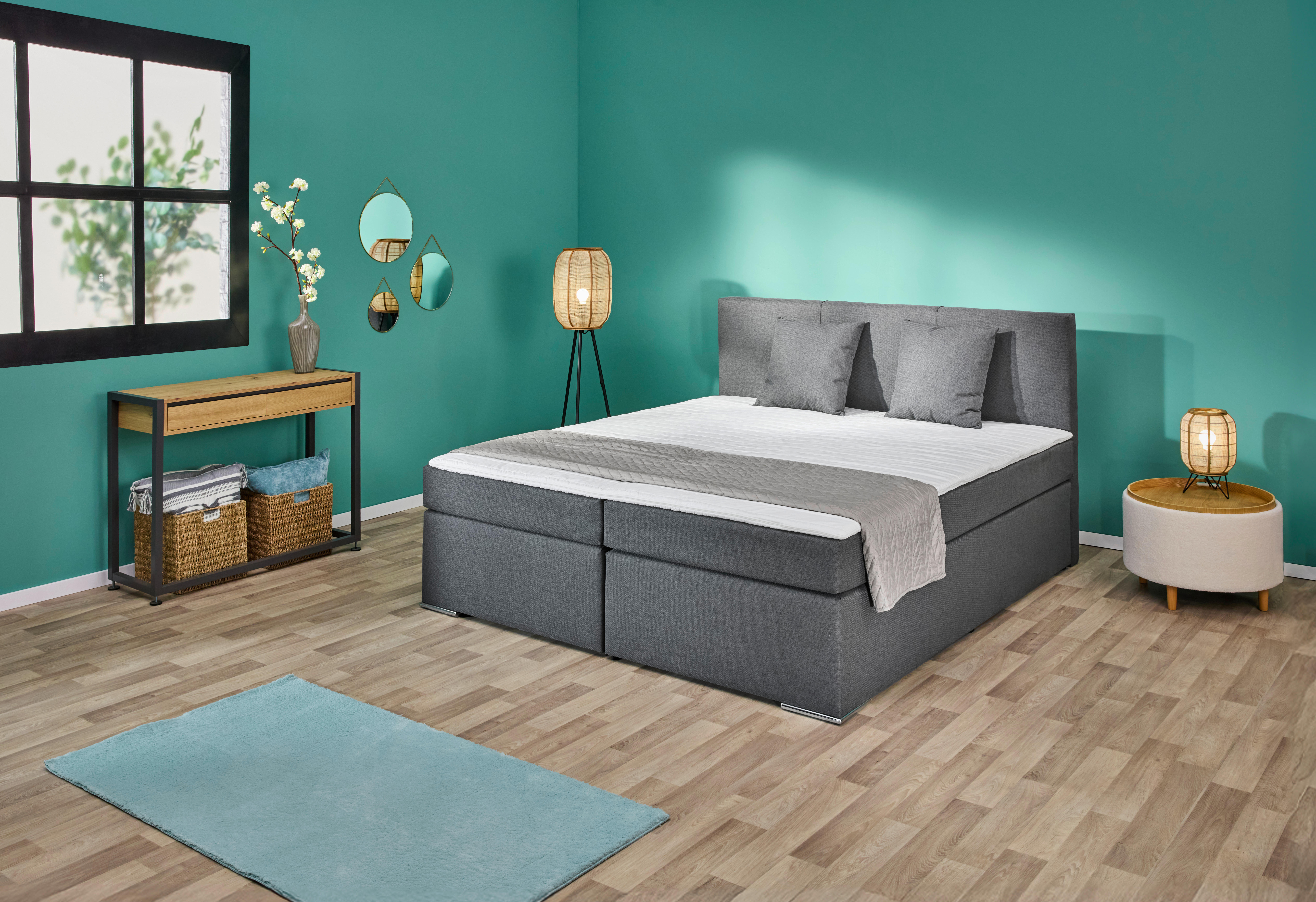 Thumbnail - Boxspringbett Lima anthrazit Liegefläche B/L: ca. 180x200 cm