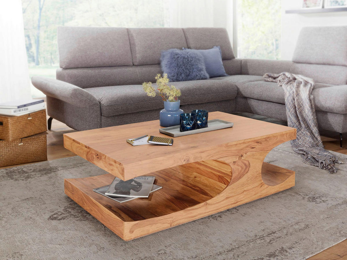 Couchtisch braun B/H/T: ca. 118x38x70 cm Couchtisch - braun (118,00/38,00/70,00cm) - Wohnling