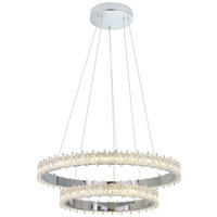 LED-Pendelleuchte Chrom Metall Acryl B/H/L: ca. 61x140x61 cm LED-Pendelleuchte_Aurora - Chrom (61,00/61,00/140,00cm)