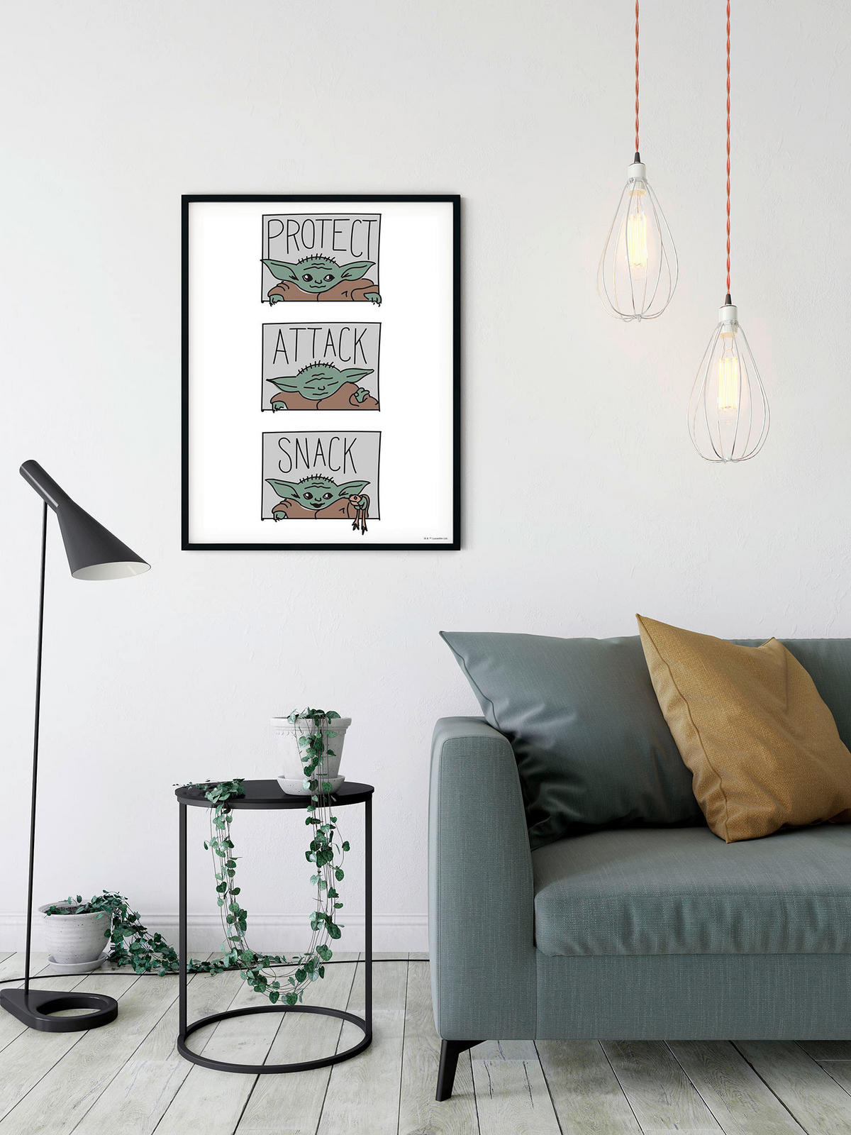 Komar Poster Mandalorian The Child Protect Attac Disney B/L: ca. 30x40 cm Mandalorian The Child Protect Attac - (30,00/40,00cm) - Komar