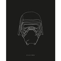 Komar Poster Star Wars Lines Dark Side Kylo Star Wars B/L: ca. 40x50 cm Star Wars Lines Dark Side Kylo - (40,00/50,00cm) - Komar
