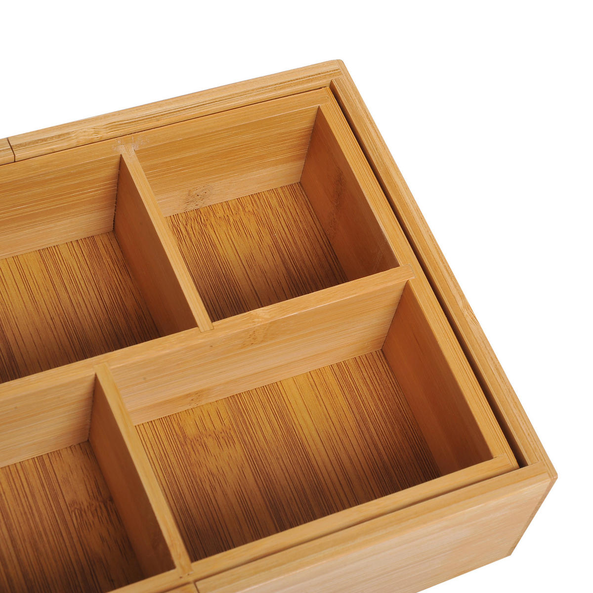 LEPURO Bambus Storage Schale rechteckig 2fa.so., 20x20x6/30x30x8cm, natur -  Kunstblumen, Kunstpflanzen & Deko