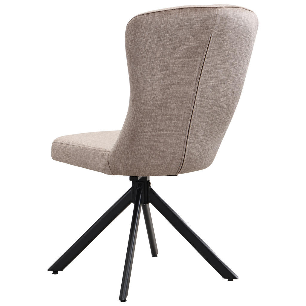 Thumbnail - Drehstuhl Kate Cappuccino Samt B/H/T: ca. 51x97x67 cm