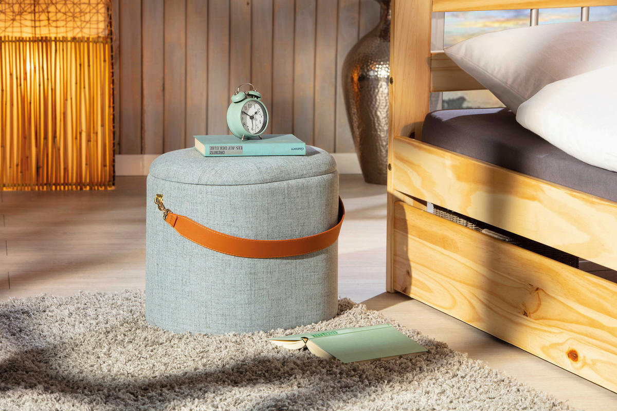 Inter Link Hocker Dilia dunkelgrau MDF B/H/T: ca. 42x36x30 cm Dilia - dunkelgrau (42,00/36,00/30,00cm) - Inter Link