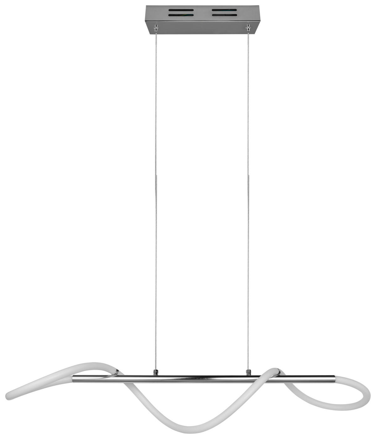 Reality LED-Pendelleuchte R32361106 Argos Chrom weiß Metall Acryl B/H/T: ca. 105x150x34 cm 1.0 Brennstellen Argos - weiß/Chrom (105,00/150,00/34,00cm) - Reality