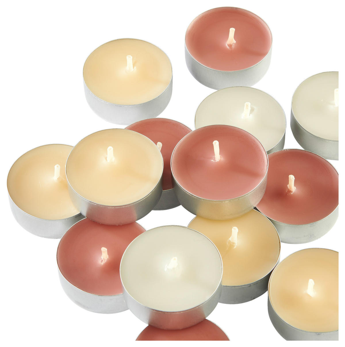 Duftteelicht B/H/L: ca. 12x3x12 cm Duftteelichte_18erPack - beige (12,00/12,00/3,00cm)