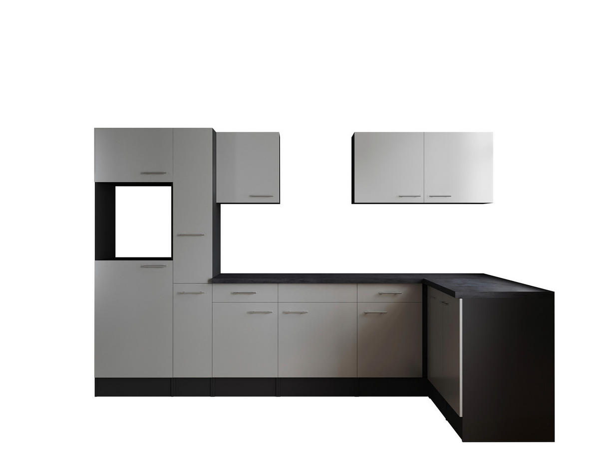 Winkelküche Oliver B/H/T: ca. 310x205x172 cm Oliver - weiß/granit (310,00/205,00/172,00cm) - Respekta