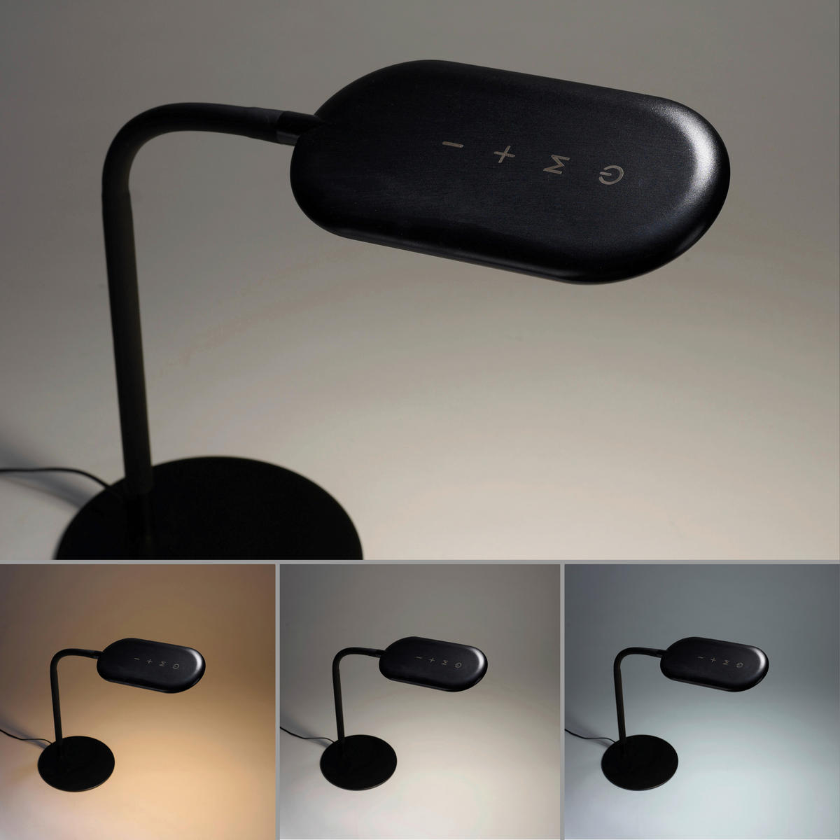 Just Light LED-Tischleuchte KELLY 14405-18 schwarz Kunststoff B/H/T: ca. 39x59,5x39 cm 1 Brennstellen KELLY - schwarz (39,00/59,50/39,00cm) - Just Light