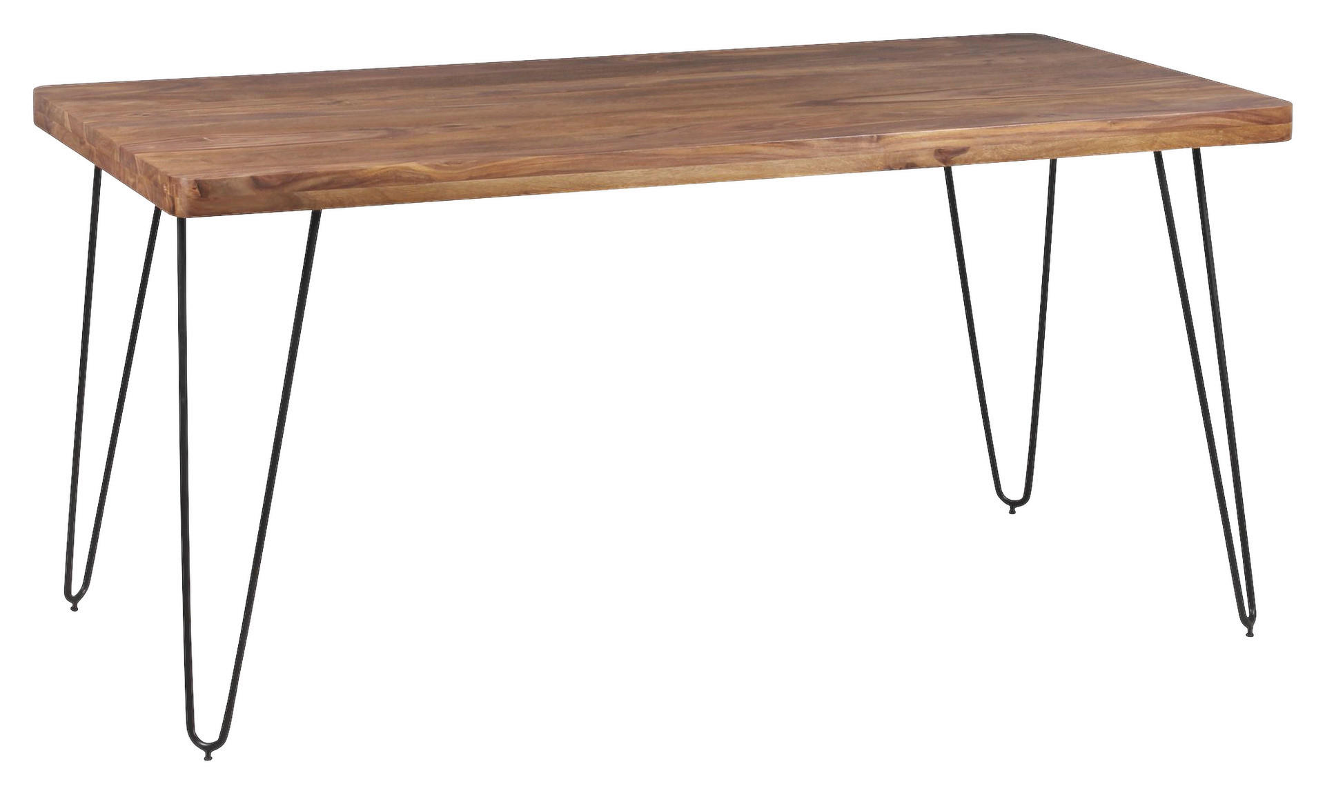 Esstisch natur schwarz B/H/T: ca. 120x76x80 cm Esstisch - natur/schwarz (120,00/76,00/80,00cm) - Wohnling