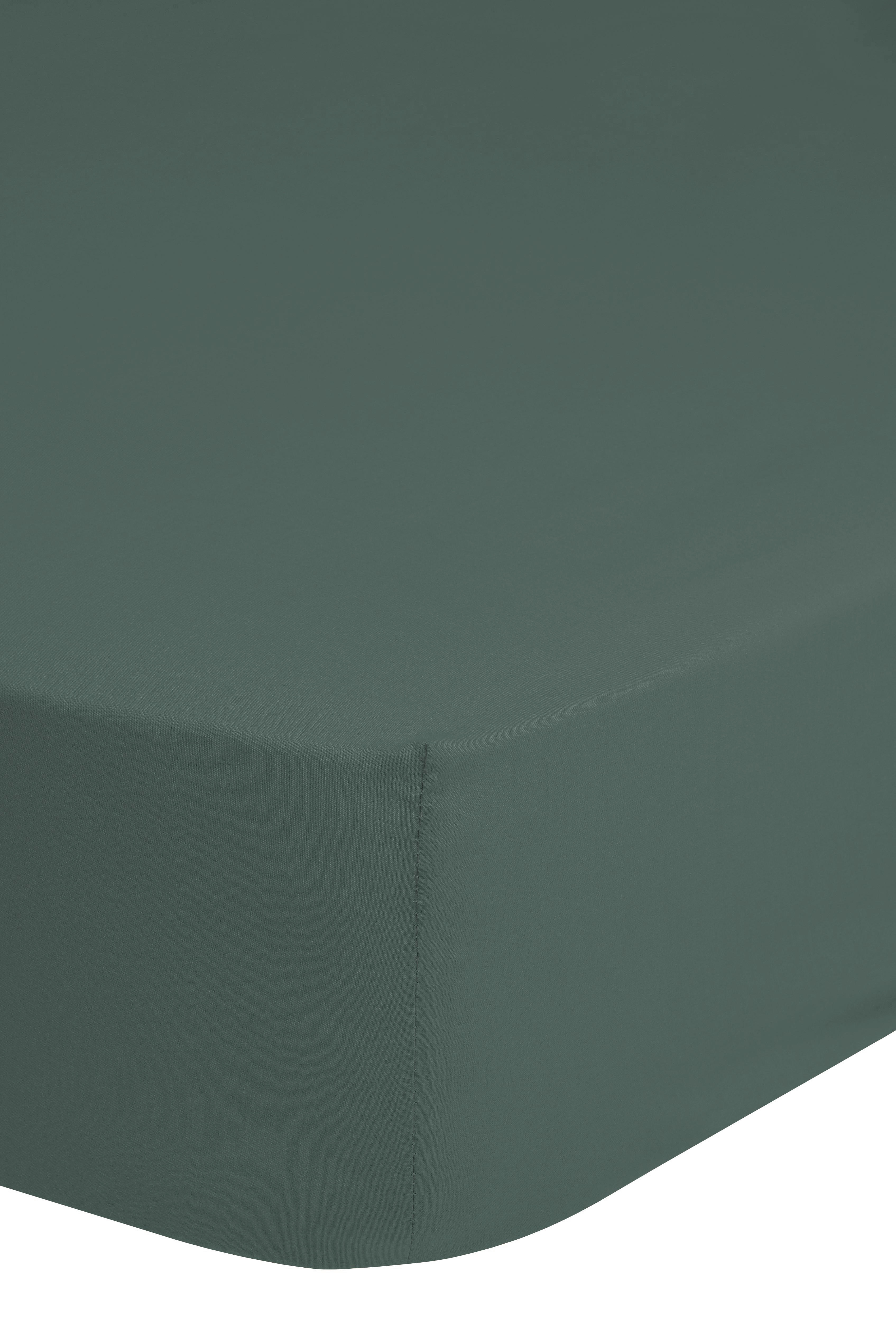 Baumwoll Spannbetttuch Spannbetttuch-Baumwolle 140x200cm - grün (140,00/200,00cm) - Good Morning