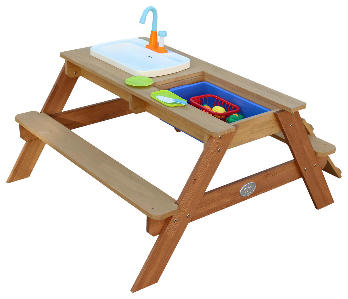 AXI Kinder-Picknicktisch Emily braun B/H/L: ca. 97x50x95 cm Emily - braun (95,00/97,00/50,00cm) - AXI