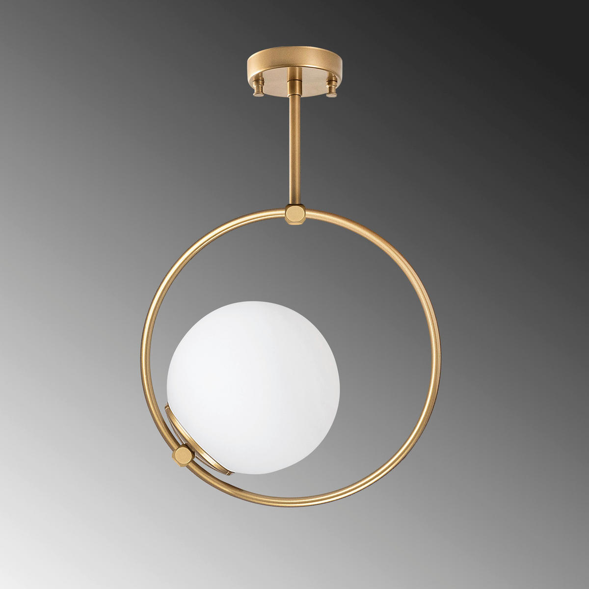 Opviq Deckenleuchte Dolunay-3903 gold B/H/T/L: ca. 26x39x15x26 cm E27 1 Brennstellen Dolunay - gold (26,00/26,00/39,00cm) - Opviq