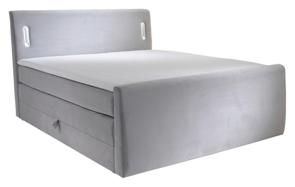 Boxspringbett Lighting hellgrau Liegefläche B/L: ca. 180x200 cm Lighting - hellgrau (181,00/119,00/224,00cm)