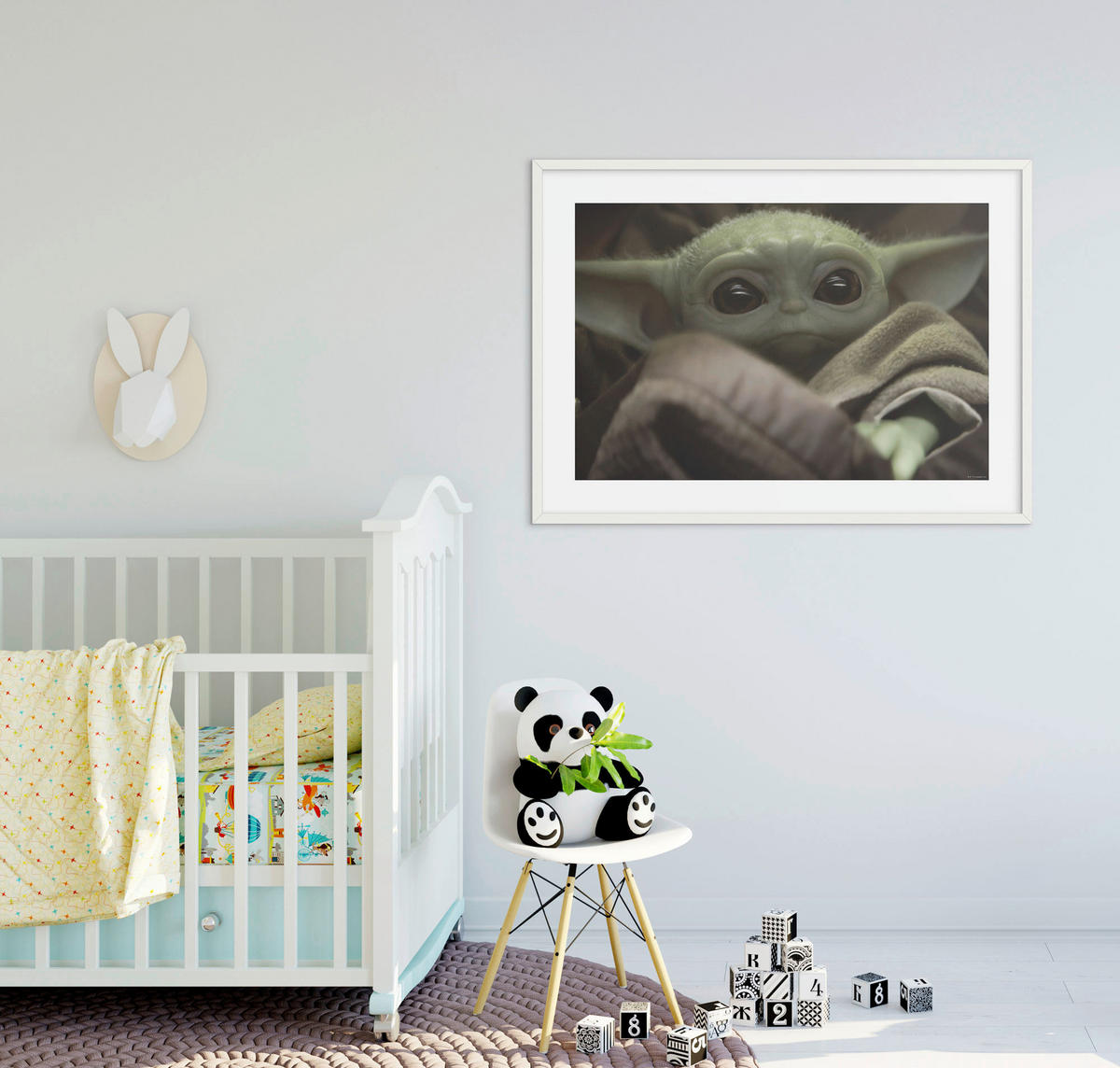 Komar Poster Mandalorian The Child Cute Face Disney B/L: ca. 70x50 cm Mandalorian The Child Cute Face - (70,00/50,00cm) - Komar
