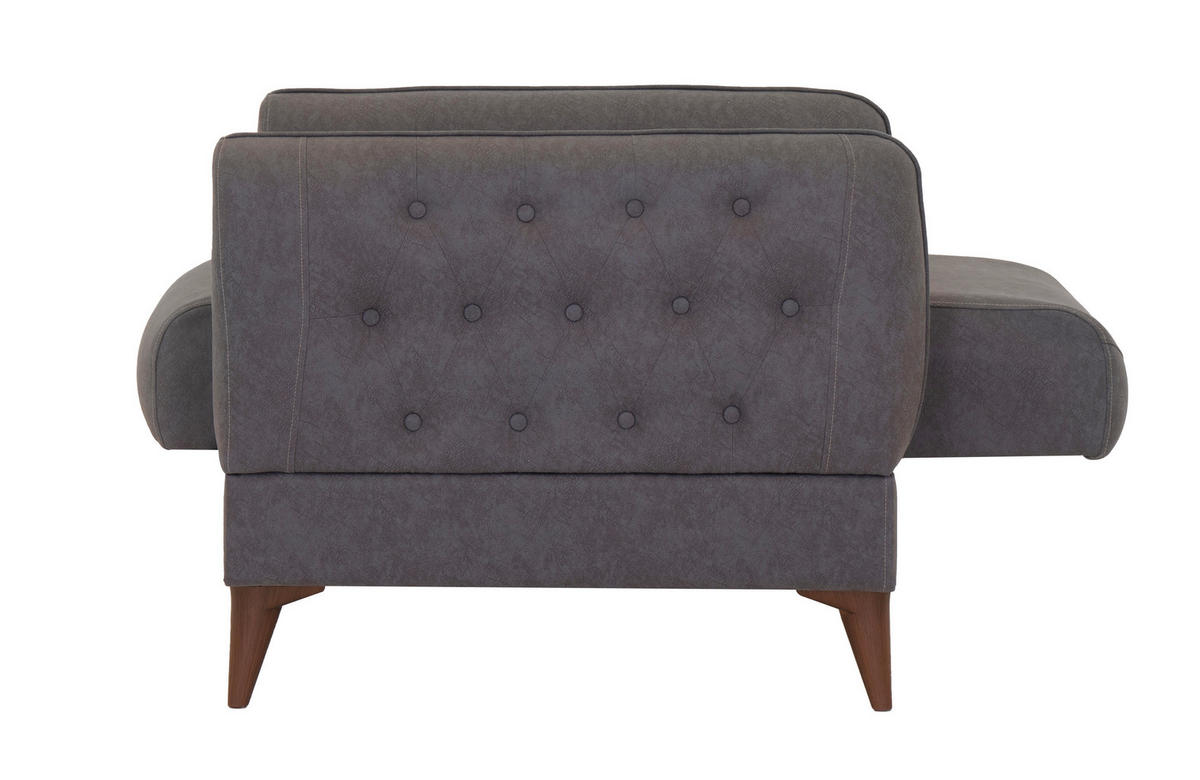 Sofa 3-2-1 Mislina blaugrau Microfaser Mislina - braun/blaugrau