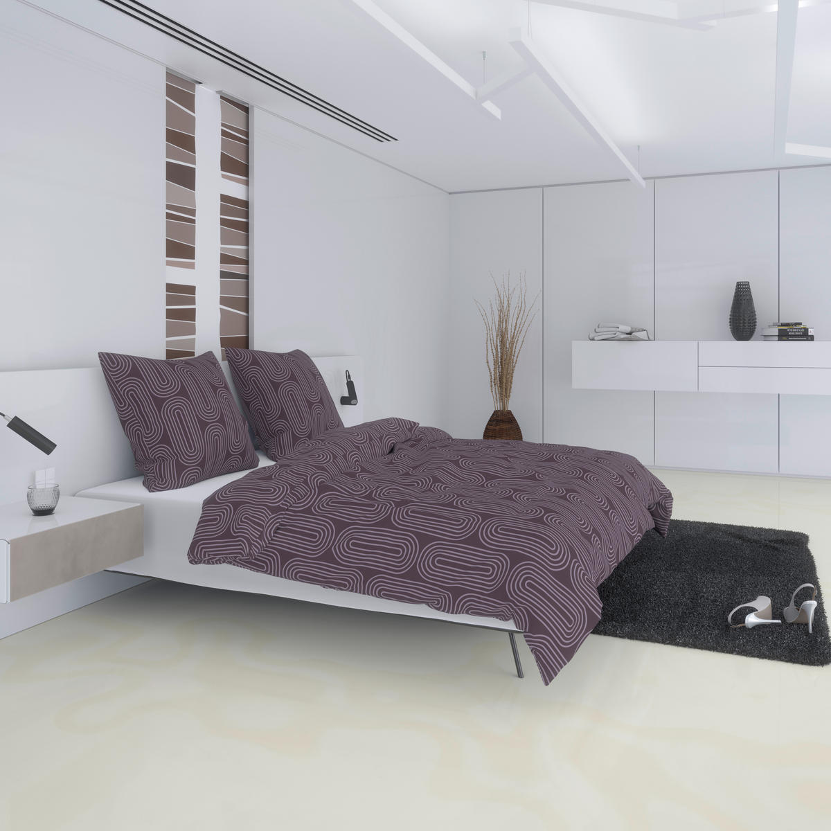 Microfaser Bettwäsche Bettwäsche_Microfaser Modern bord - bordeaux (135,00/200,00cm) - Sensation