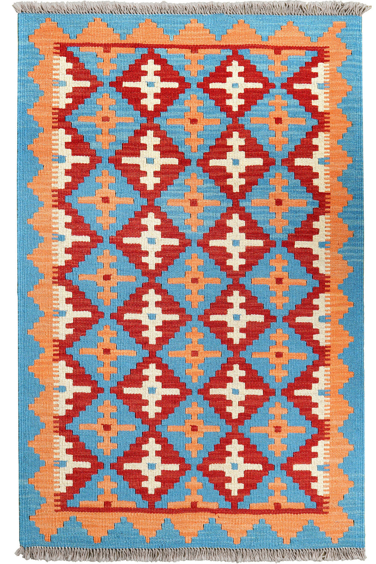 PersaTepp Teppich Kelim Gashgai rot B/H/L: ca. 82x1x129 cm Kelim Gashgai - orange/rot (129,00/82,00/1,00cm) - PersaTepp