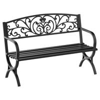 Outsunny Gartenbank Gartenbank - schwarz (127,00/60,00/85,00cm) - Outsunny