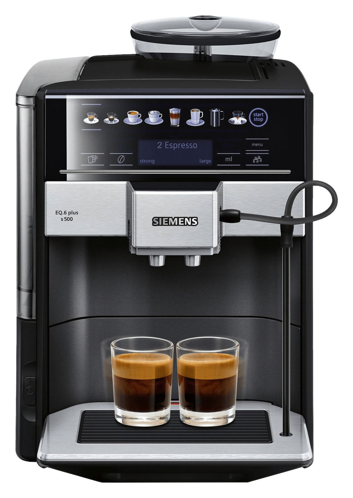 Siemens Kaffeeautomat Eq.6 Plus Te655319rw Schwarz Edelstahl Kunststoff B/h/t: Ca. 28x39x47 Cm Eq. 6 - schwarz/Edelstahloptik (28,00/39,00/47,00cm)