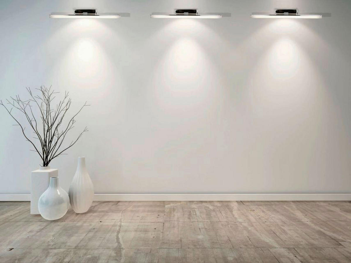 Näve Leuchten LED Wandleuchte NV1168542 Chrom Metall Kunststoff B/H/T: ca. 5x8x32 cm 1 Brennstellen Vareta - Chrom (5,00/8,00/32,00cm) - Näve Leuchten