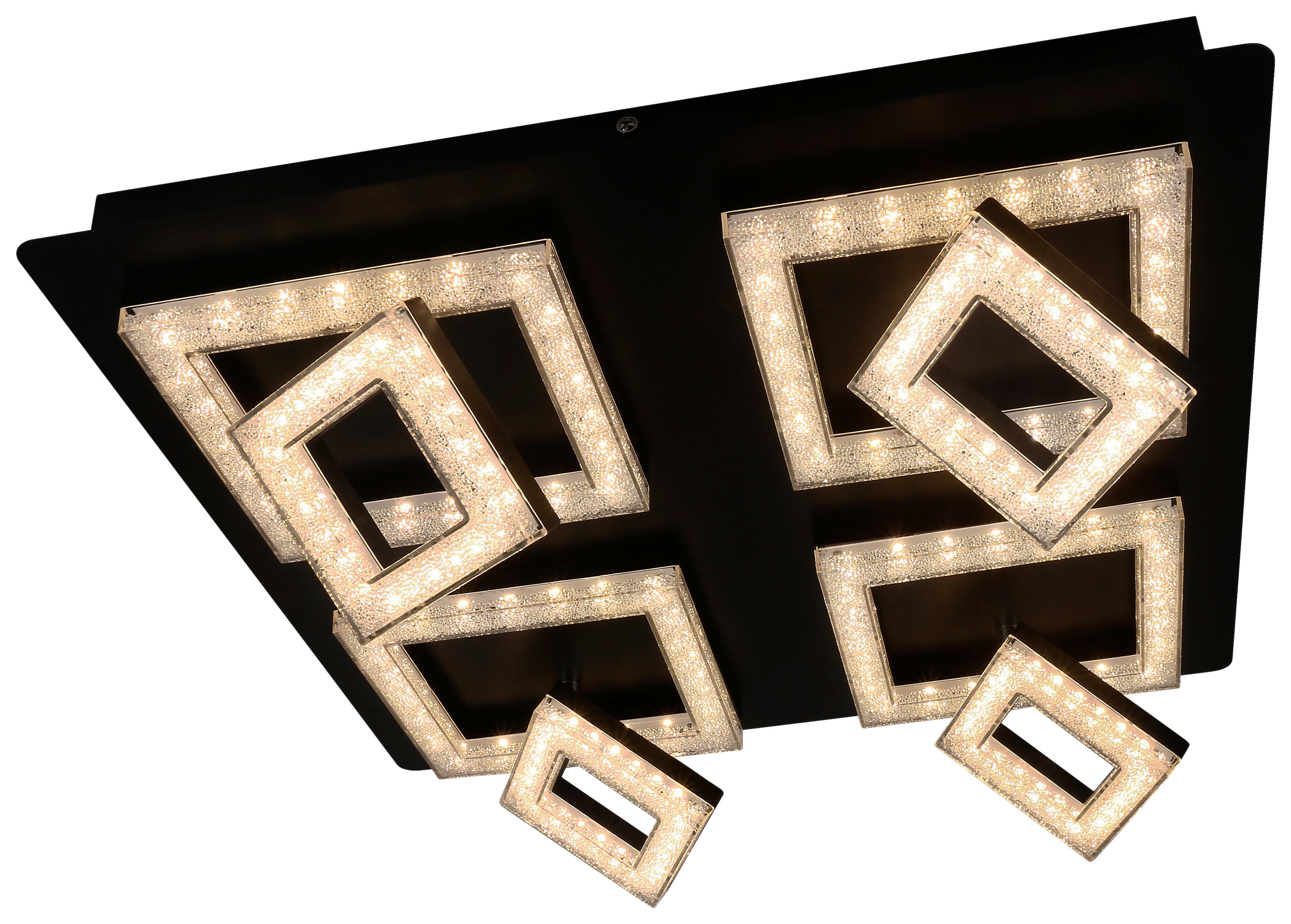 Deckenleuchte schwarz Metall Acryl D: ca. 44 cm LED-Deckenspot_8flg.Timo - schwarz (44,00cm)