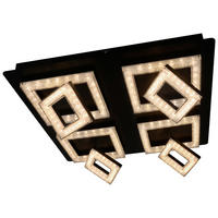 Deckenleuchte schwarz Metall Acryl D: ca. 44 cm LED-Deckenspot_8flg.Timo - schwarz (44,00cm)