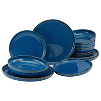 CreaTable Tafelservice uno ATLANTICO blau Steinzeug 12 tlg. uno ATLANTICO - blau - CreaTable