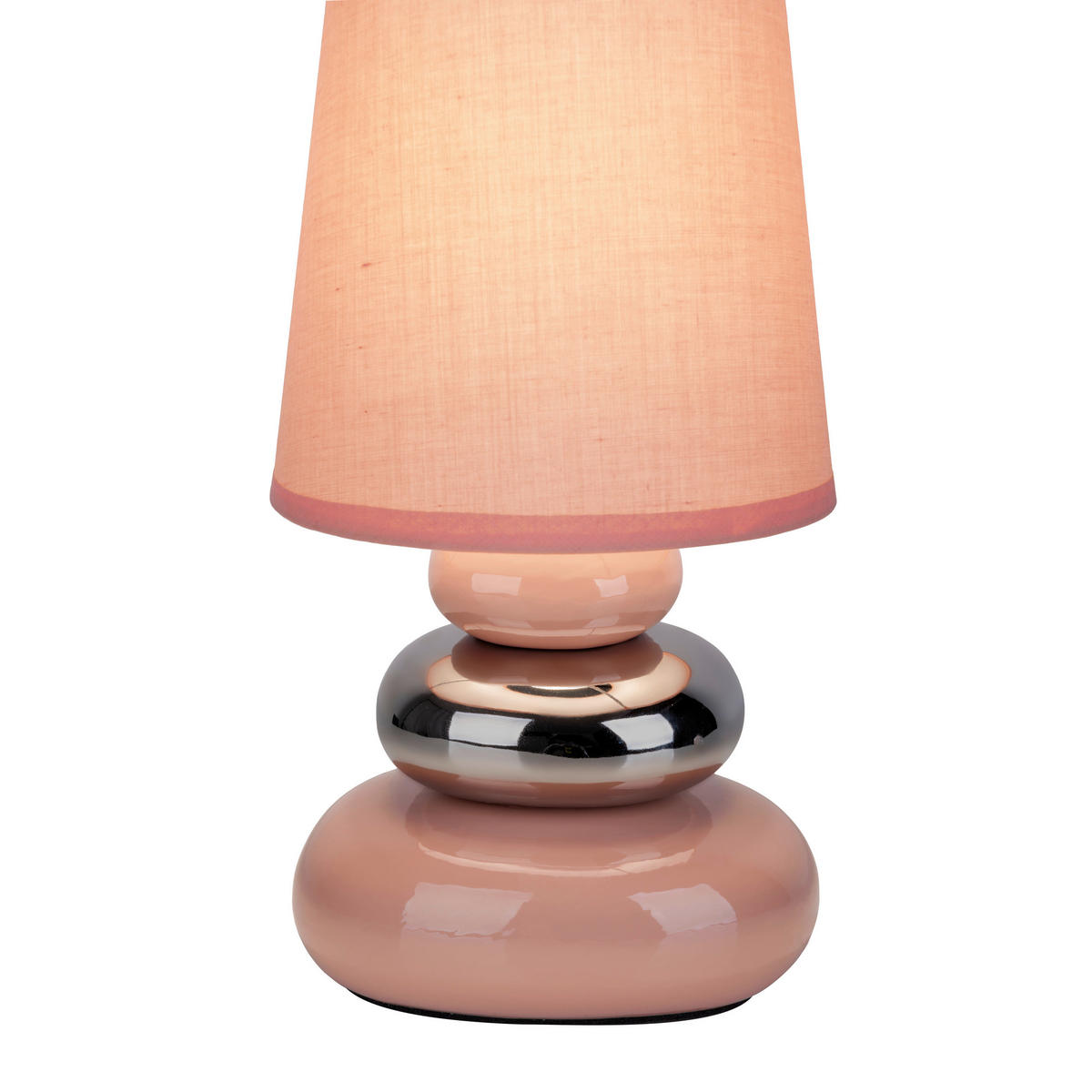 Näve Leuchten Tischleuchte 3045332 lachs rosé Keramik B/H/T: ca. 16x31x16 cm E14 1 Brennstellen Stoney - rosé/lachs (16,00/31,00/16,00cm) - Näve Leuchten