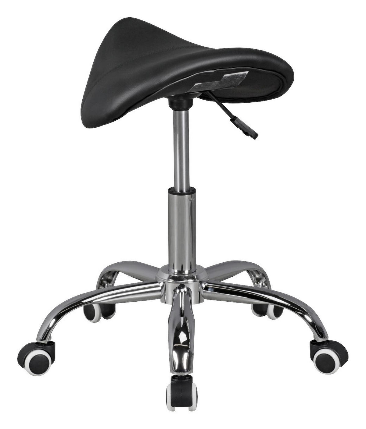 Hocker schwarz Kunstleder Sattelhocker MENTON - schwarz (60,00/60,00/60,00cm) - Amstyle