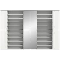 Garderobe PROJEKT X weiß weiß Hochglanz B/H/T: ca. 262x191x37 cm PROJEKT X - weiß (262,00/191,00/37,00cm) - xonox.home