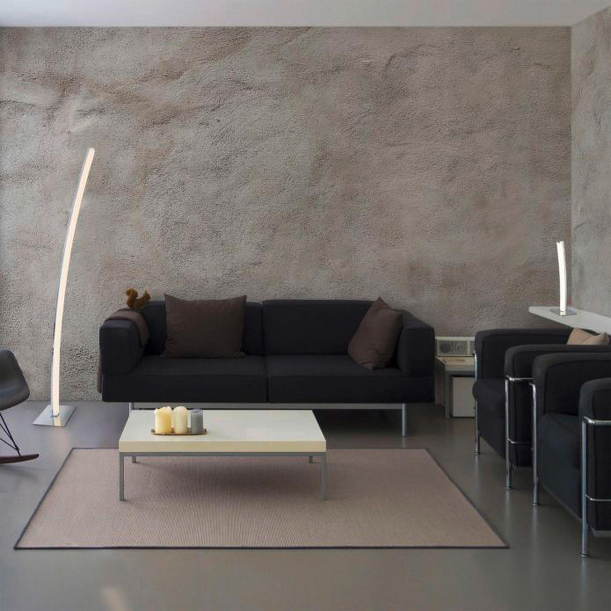 Näve Leuchten LED Tischleuchte NV3116842 Chrom Kunststoff B/H/L: ca. 14x50x14 cm null 1 Brennstellen Dubai - Chrom (14,00/14,00/50,00cm) - Näve Leuchten