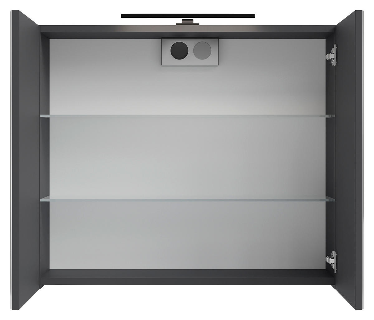 Spiegelschrank SPREE anthrazit B/H/T: ca. 70x60x20 cm SPREE - anthrazit (70,00/60,00/20,00cm) - byLIVING