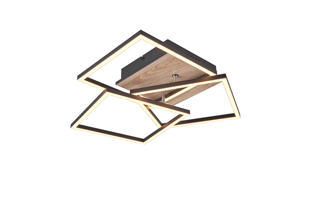 Reality LED-Deckenleuchte R62883135 Mobile schwarz Acryl Metall MDF B/H/T: ca. 39x10x42 cm 1 Brennstellen Mobile - schwarz (39,00/10,00/42,00cm) - Reality