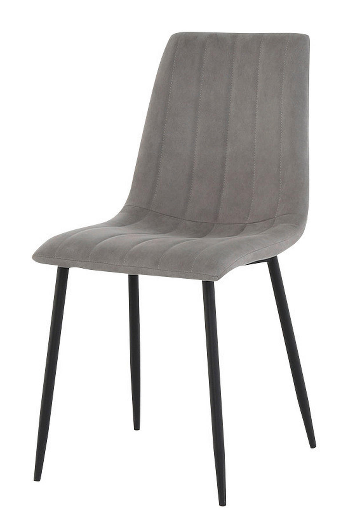 Stuhl  hellgrau B/H/T: ca. 44x87x59 cm Thea_Stuhl - hellgrau/schwarz (44,00/87,00/59,00cm)