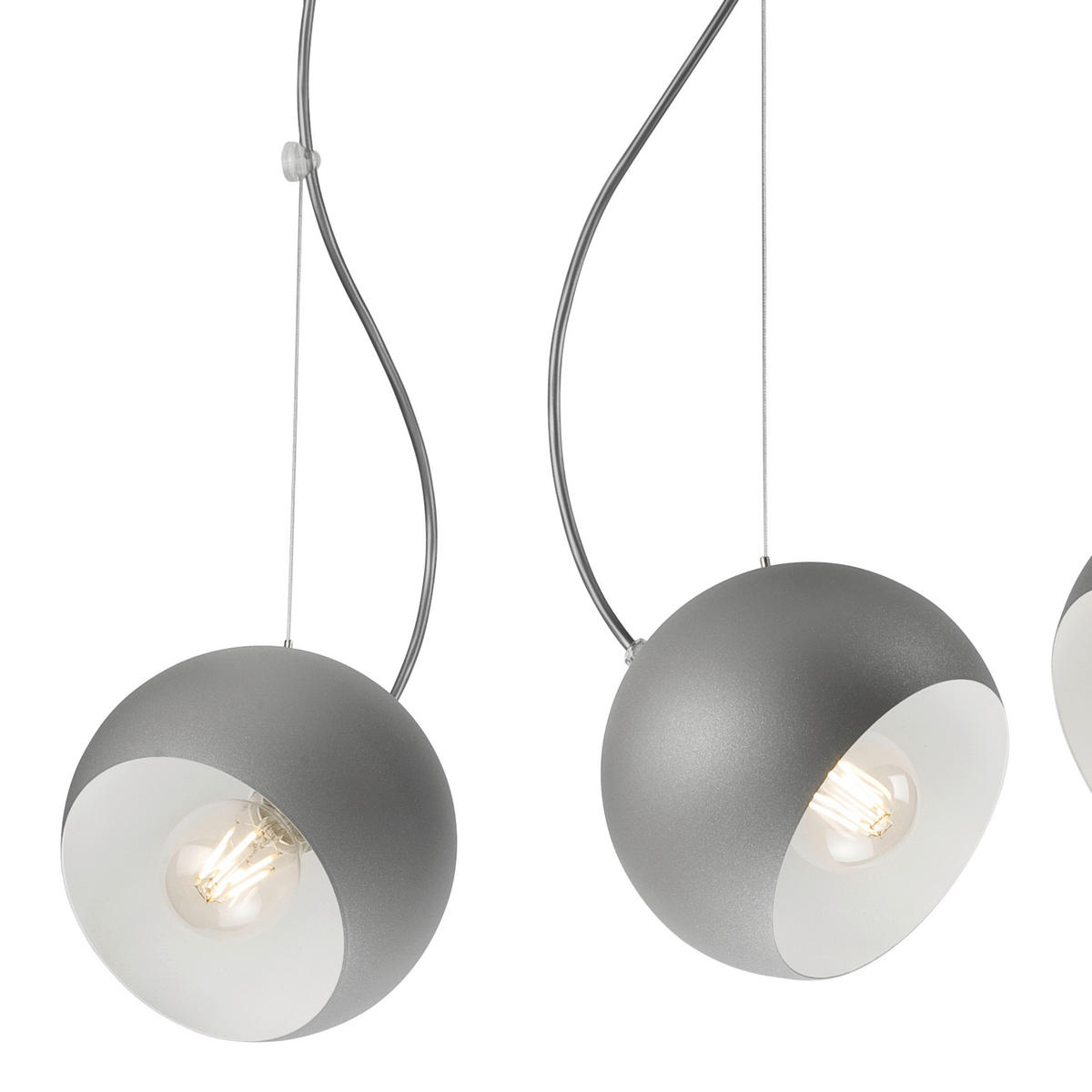 Lamkur Pendelleuchte INEZ 37523 silber Stahl H/L: ca. 70x70 cm E27 3 Brennstellen Inez - silber (70,00cm) - Lamkur