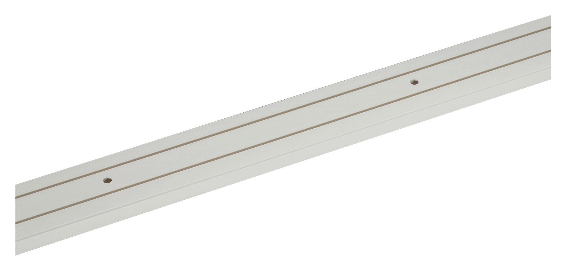 Gardinenschiene weiß Kunststoff L: ca. 150 cm 2.0 Läufe Schiene_Hohlkammer_2lfg. - weiß (150,00cm) - ondeco