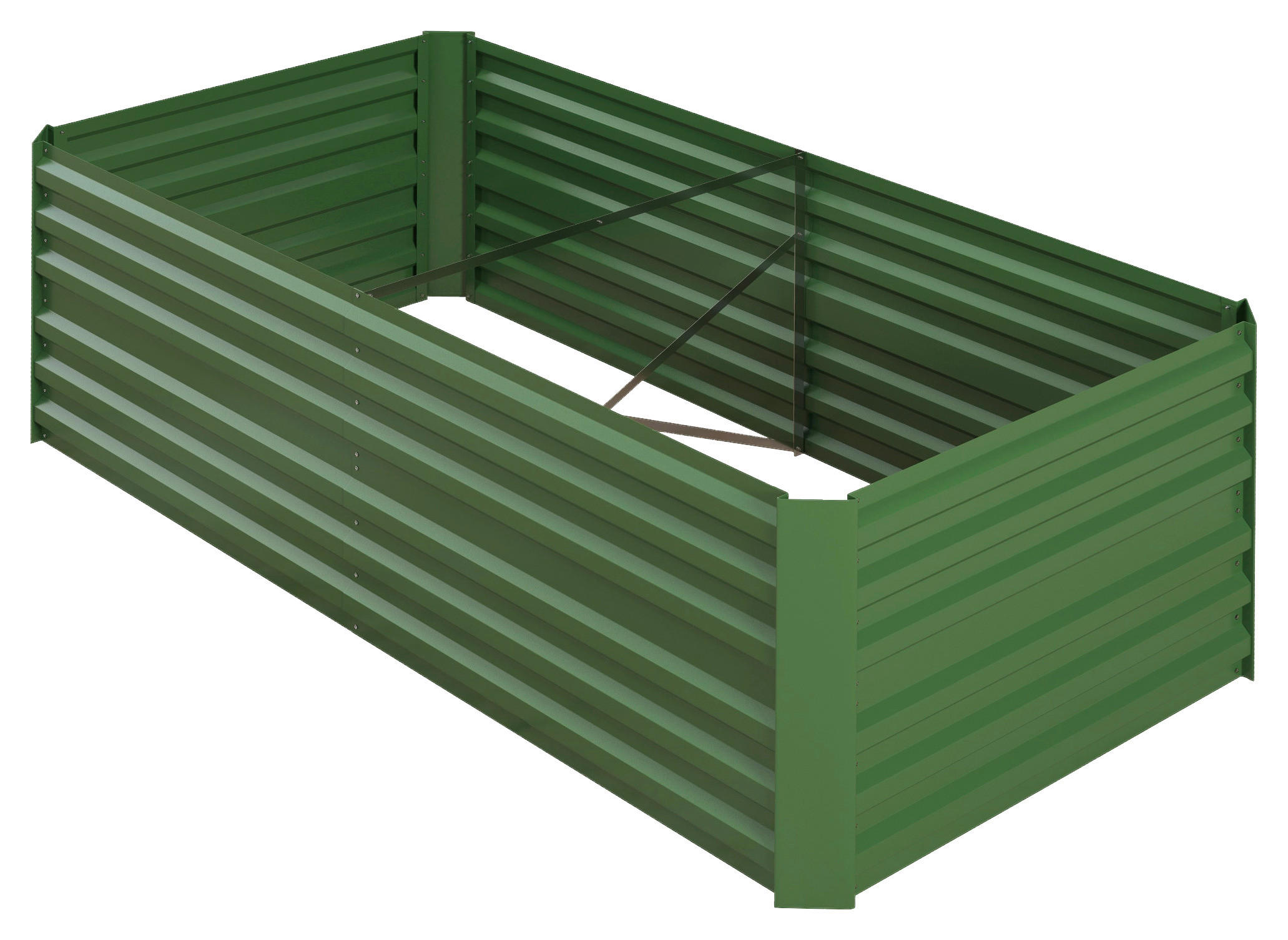 Outsunny Hochbeet grün Stahl B/H/L: ca. 90x59x180 cm Hochbeet - grün (180,00/90,00/59,00cm) - Outsunny