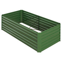Outsunny Hochbeet grün Stahl B/H/L: ca. 90x59x180 cm Hochbeet - grün (180,00/90,00/59,00cm) - Outsunny