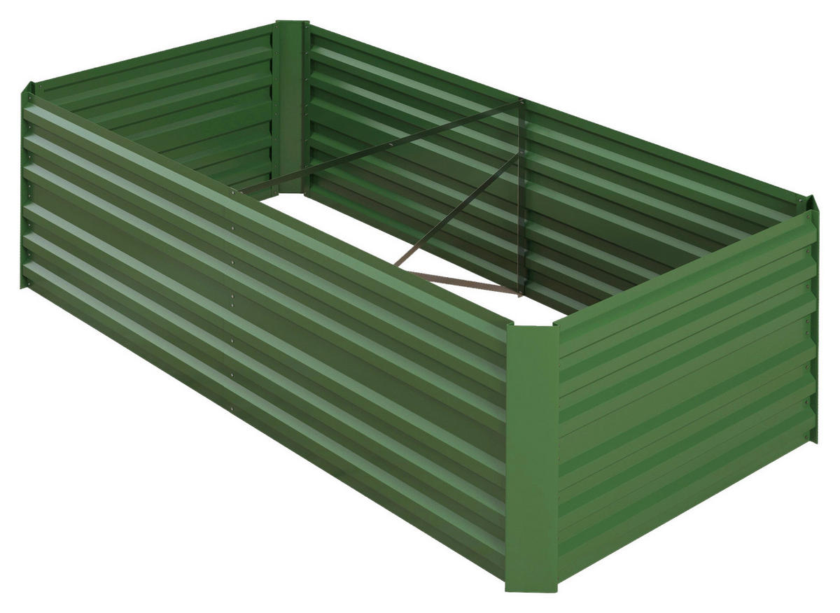 Outsunny Hochbeet grün Stahl B/H/L: ca. 90x59x180 cm Hochbeet - grün (180,00/90,00/59,00cm) - Outsunny
